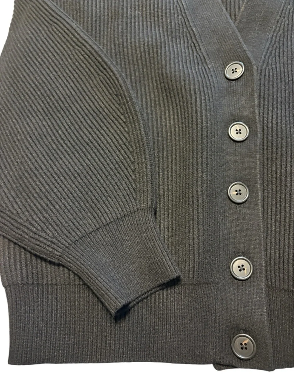 J. Crew Sculptural Cardigan Size Large Black Cropped Relaxed Casual Office